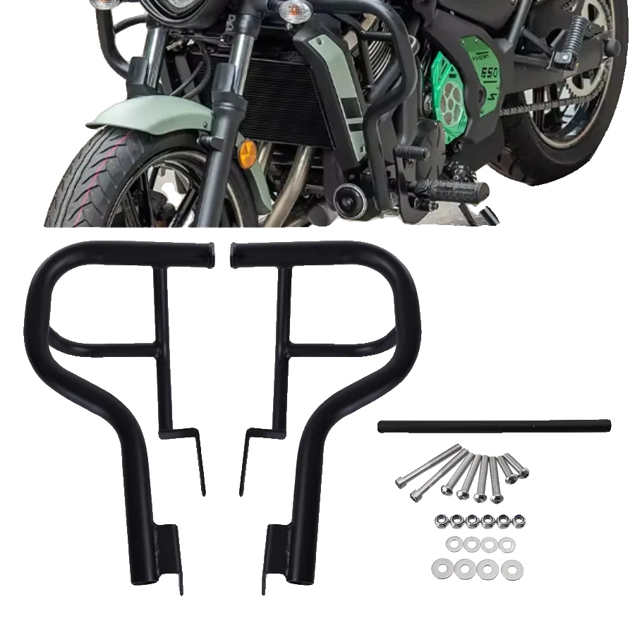 Motorschutz, Hochfester Stahl, Maßgeschneiderte Passform, Kompatibilität Für Kawasaki Vulcan S Vn650 2015-2020, Pulverbeschichtete Oberfläche,