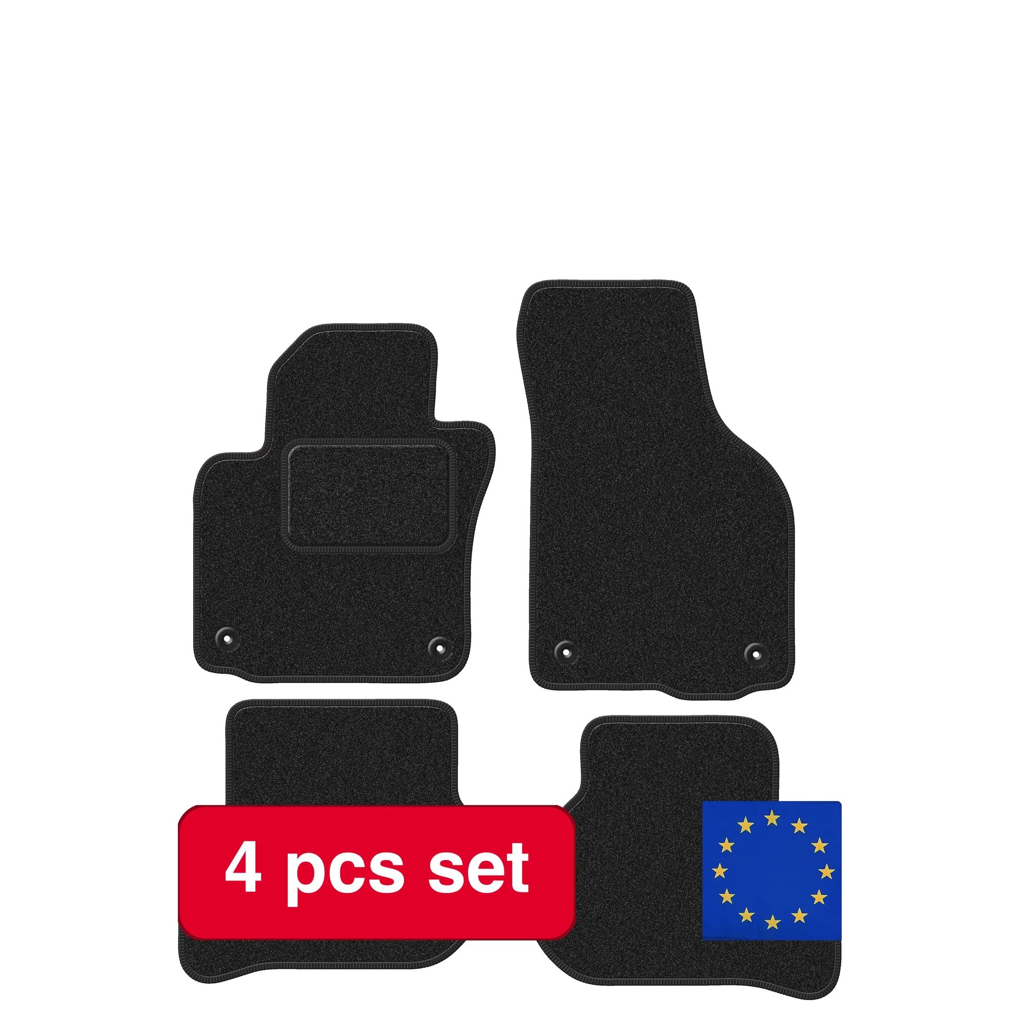 Autoteppiche, Maßgeschneidert Für Skoda Yeti, Langlebige Synthetische Faser, Schwarz