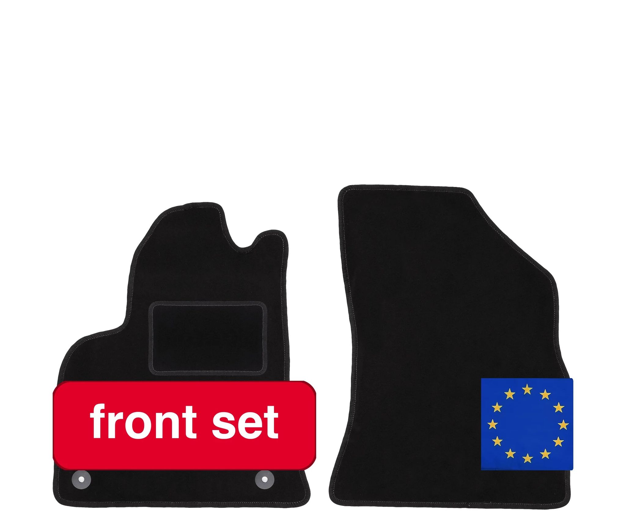 Auto-veloursmatten, Polypropylenmaterial, Entworfen Für Peugeot 3008, Rutschfestes Design, Passt In Den Vorderbereich, Schwarze Ausführung