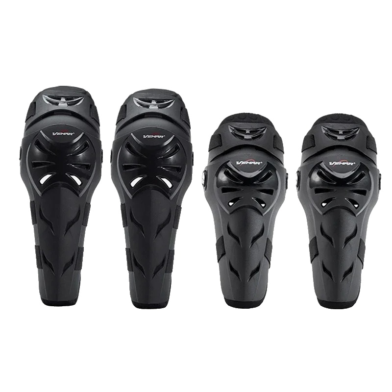Motorrad Knie- Und Ellbogenschützer, Winddicht, Kältebeständig, Schwarz, Ellbogen Knie 4teile Set-b