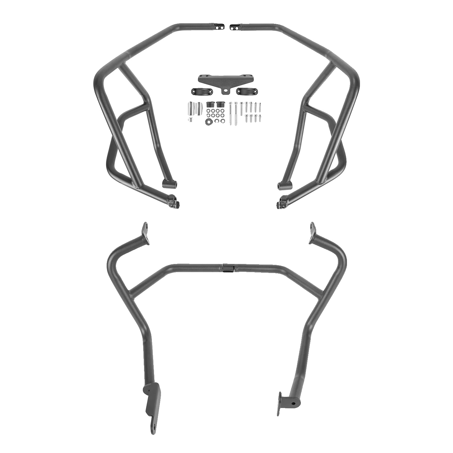 Crash Bars Set, Motorstoßstangen-schutz, Rahmen-schutz, 1 Set Schwarz