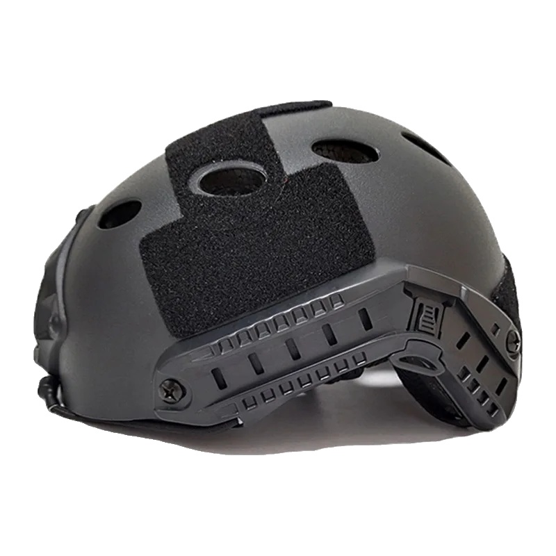 Taktischer Helm, Leichtes Design, Verstellbare Passform, Mit Loch Schwarz
