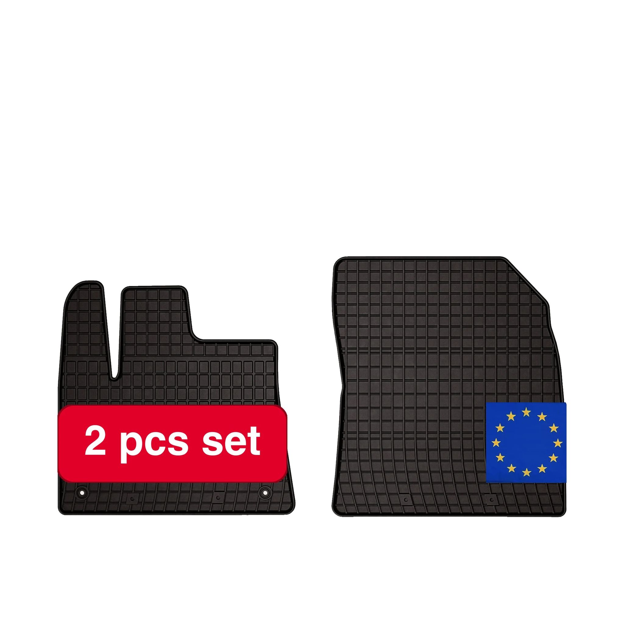 Gummiautoteppiche, Maßgeschneidert Für Peugeot Partner Iii, Rutschfestes Design, Schwarz