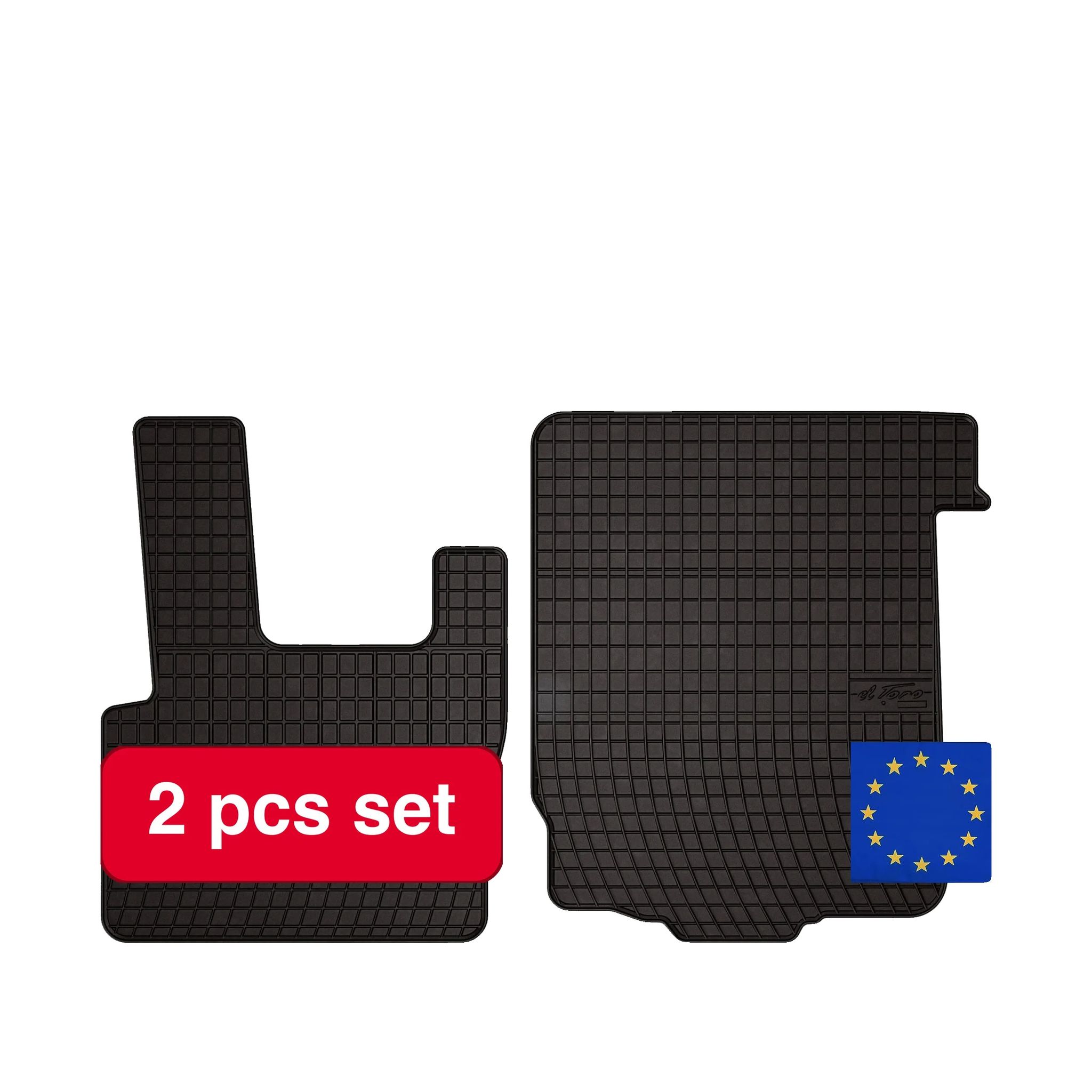 Gummifußmatten Für Daf Xf Xf95 Lkw (1997-2006), Strapazierfähiges Gummimaterial, Synthetische Füllung, Schwarzes Design, Einfache Pflege