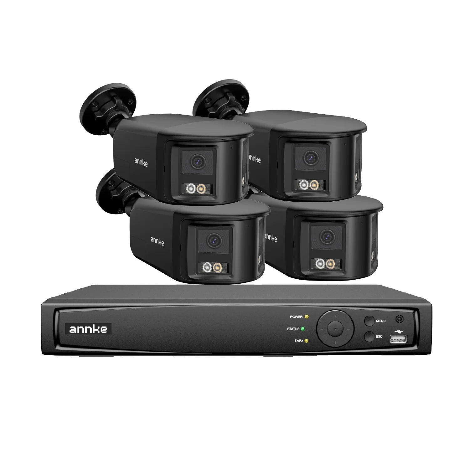 Sicherheitskamera, 8mp Auflösung, 180° Sichtfeld, Zwei-wege-audio Cctv Kamera, 4teile I91ew-b, 2t-a