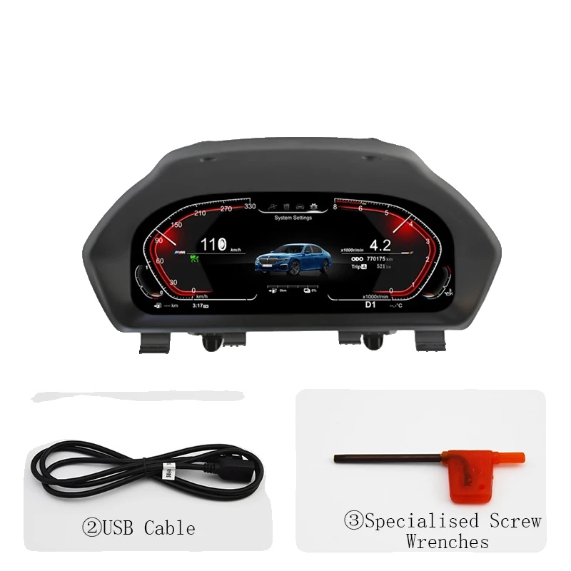Digitales Armaturenbrett, 12,3" Lcd-display, Fahrzeugkompatibilität, 3 4er Reihe F30 F31 F32 2013-2020