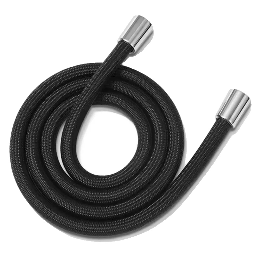 Duschschlauch, Flexibles Design, Hohe Druckbeständigkeit, Schwarz, 2.0m-b