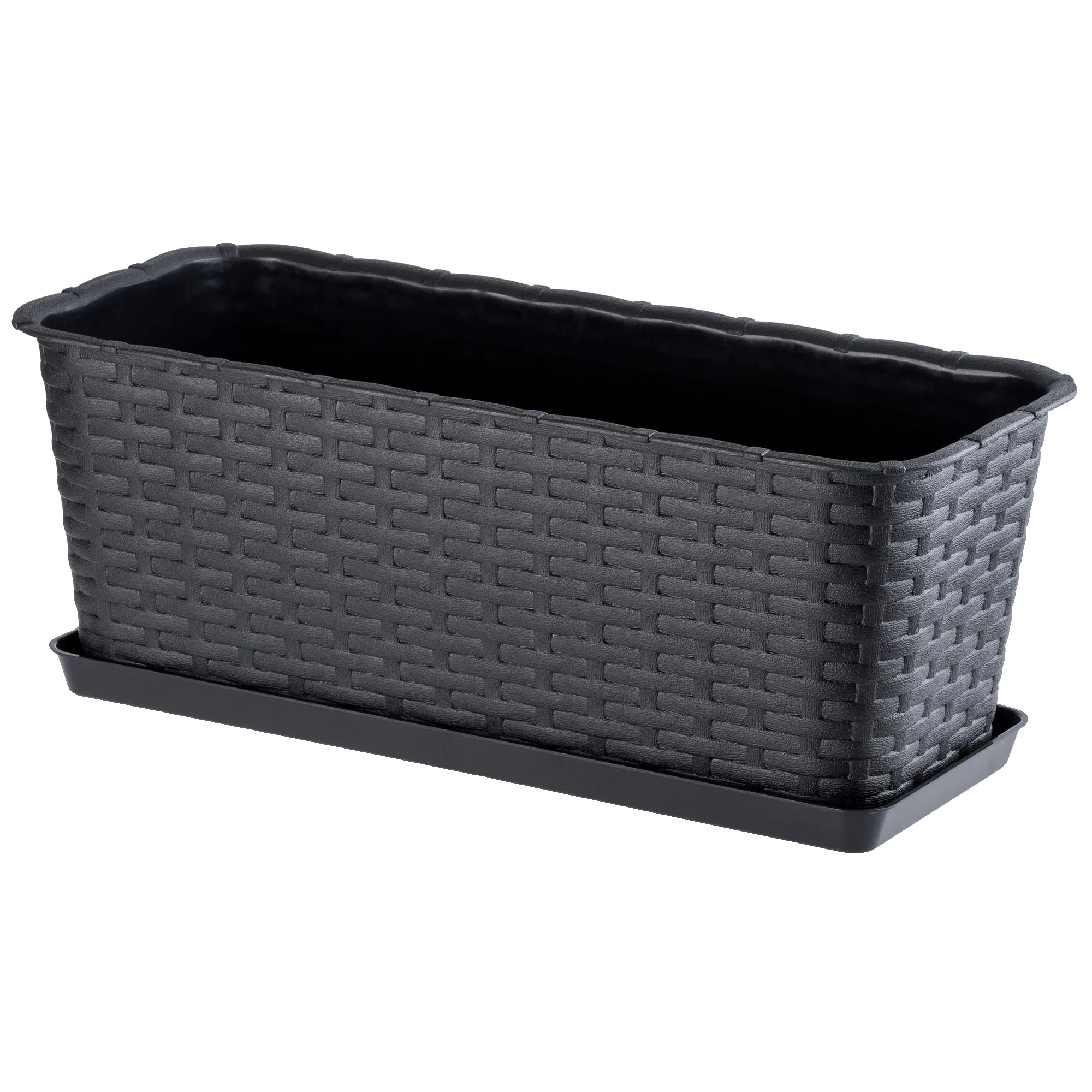 Blumentopf, 40 Cm Höhe, Rattanmaterial, Geeignet Für Balkone, Modernes Ästhetik, Schützt Pflanzen