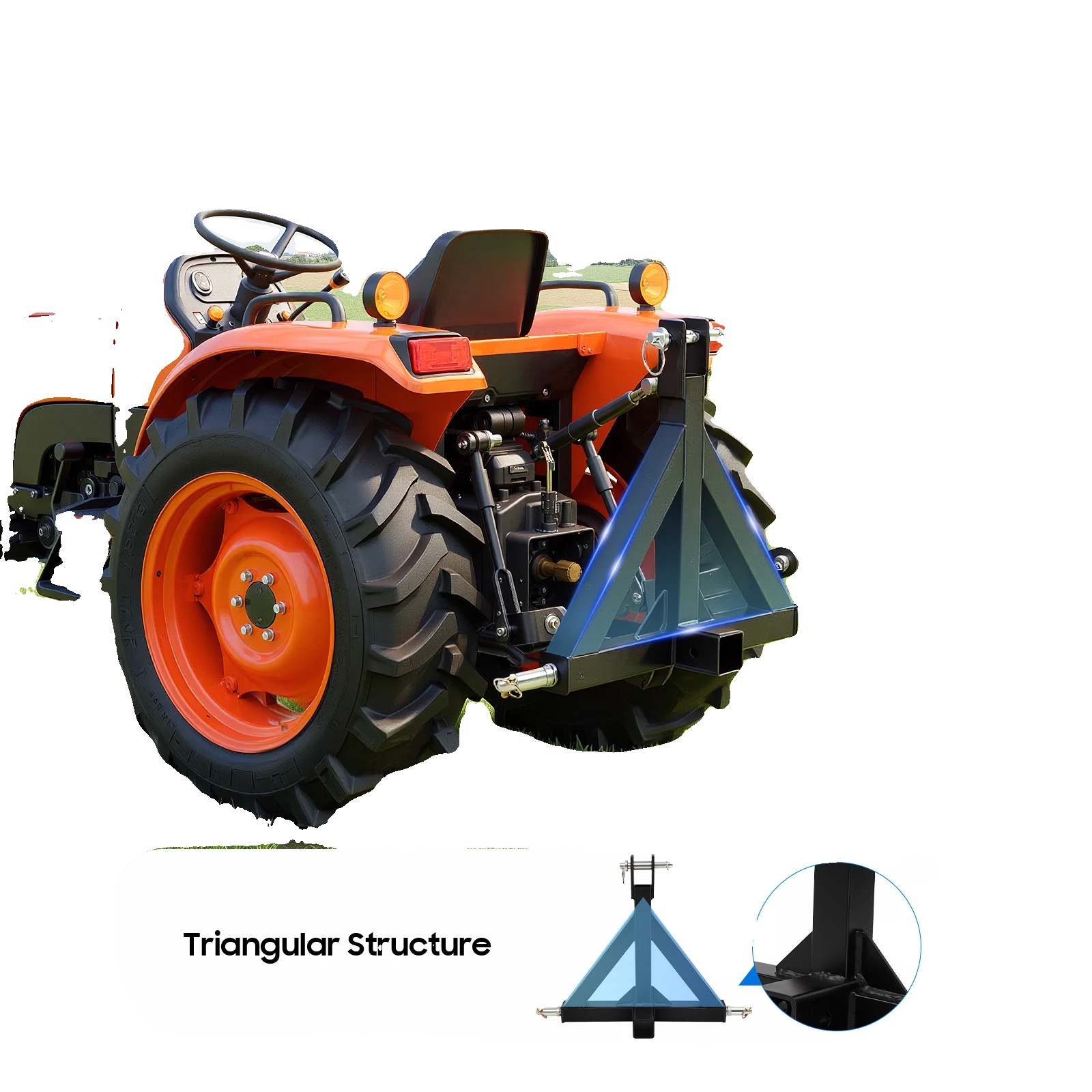 Anhängevorrichtung, Eisenkonstruktion, 48,26 Cm Länge, 53,34 Cm Breite Ohne Bolzen, Kompatibel Mit Standard 2" Anhängerkupplung, 8,8 Kg Nettogewicht