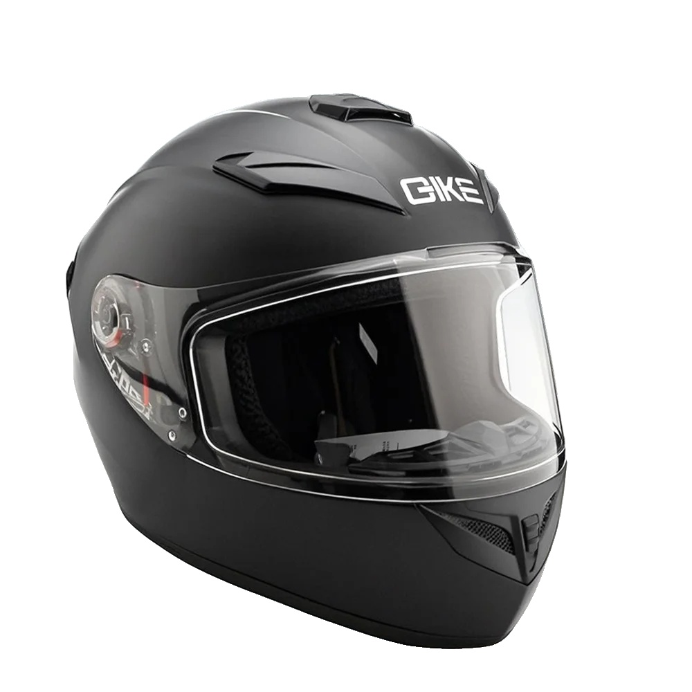 Vollgesichts-motorradhelm, Langlebige Konstruktion, Verbesserte Belüftung, Schwarz, L