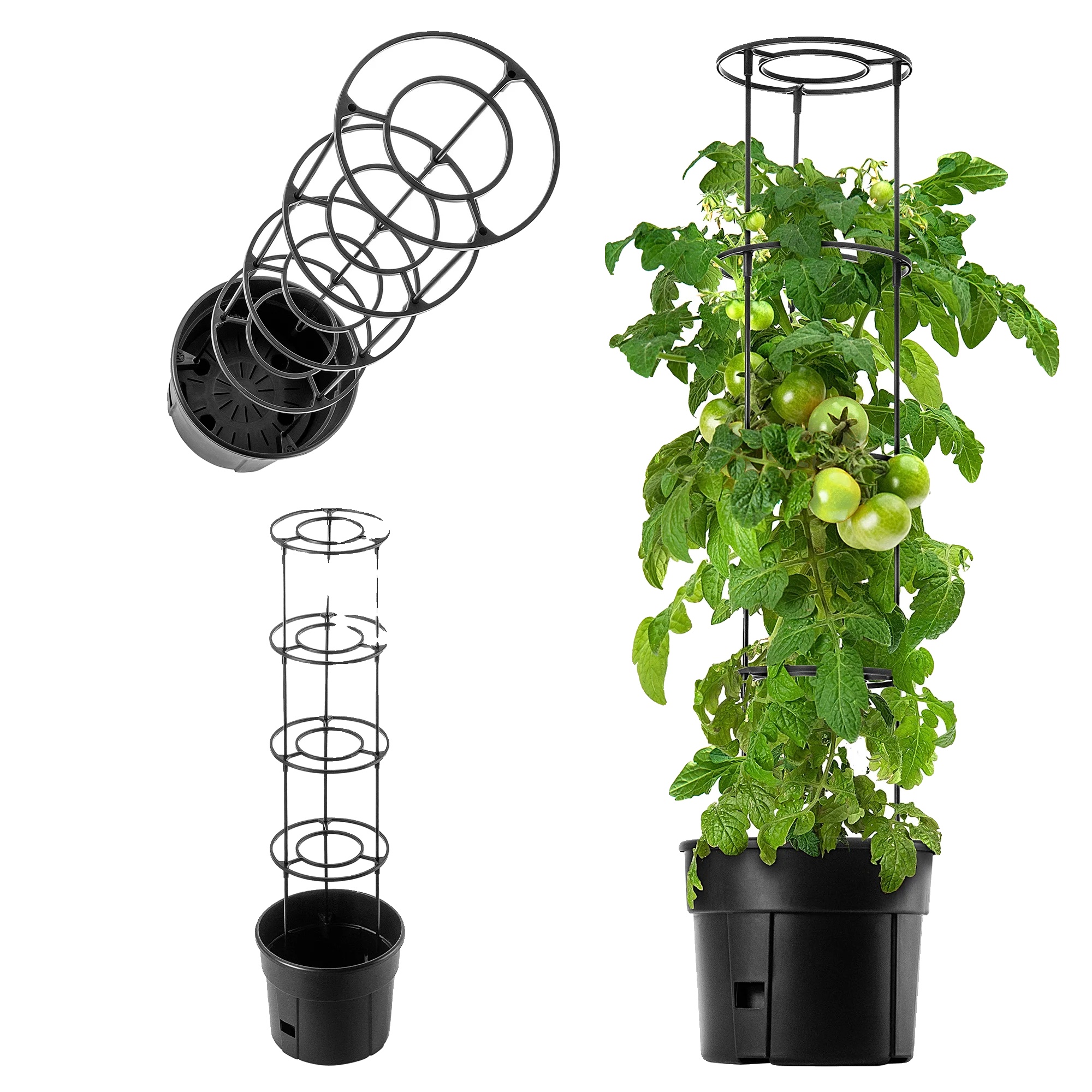 Tomatentopf, 12 Liter Fassungsvermögen, 30 Cm Und 40 Cm Durchmesser, Langlebiges Kunststoffmaterial, Geeignet Für Balkone Und Terrassen,