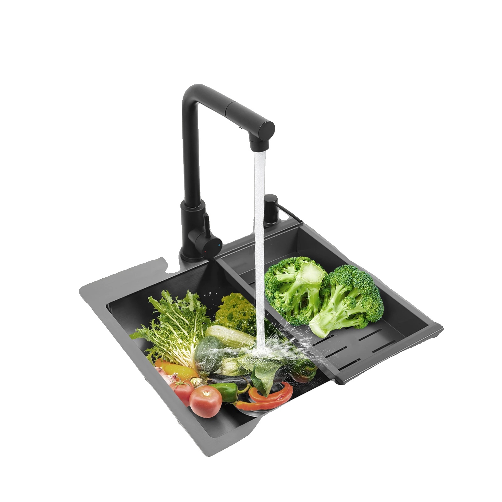 Küchenspüle, Edelstahl 304, 15,75 X 13,98 Zoll, Tiefe 7,09 Zoll, Einzelbecken, Ein Loch