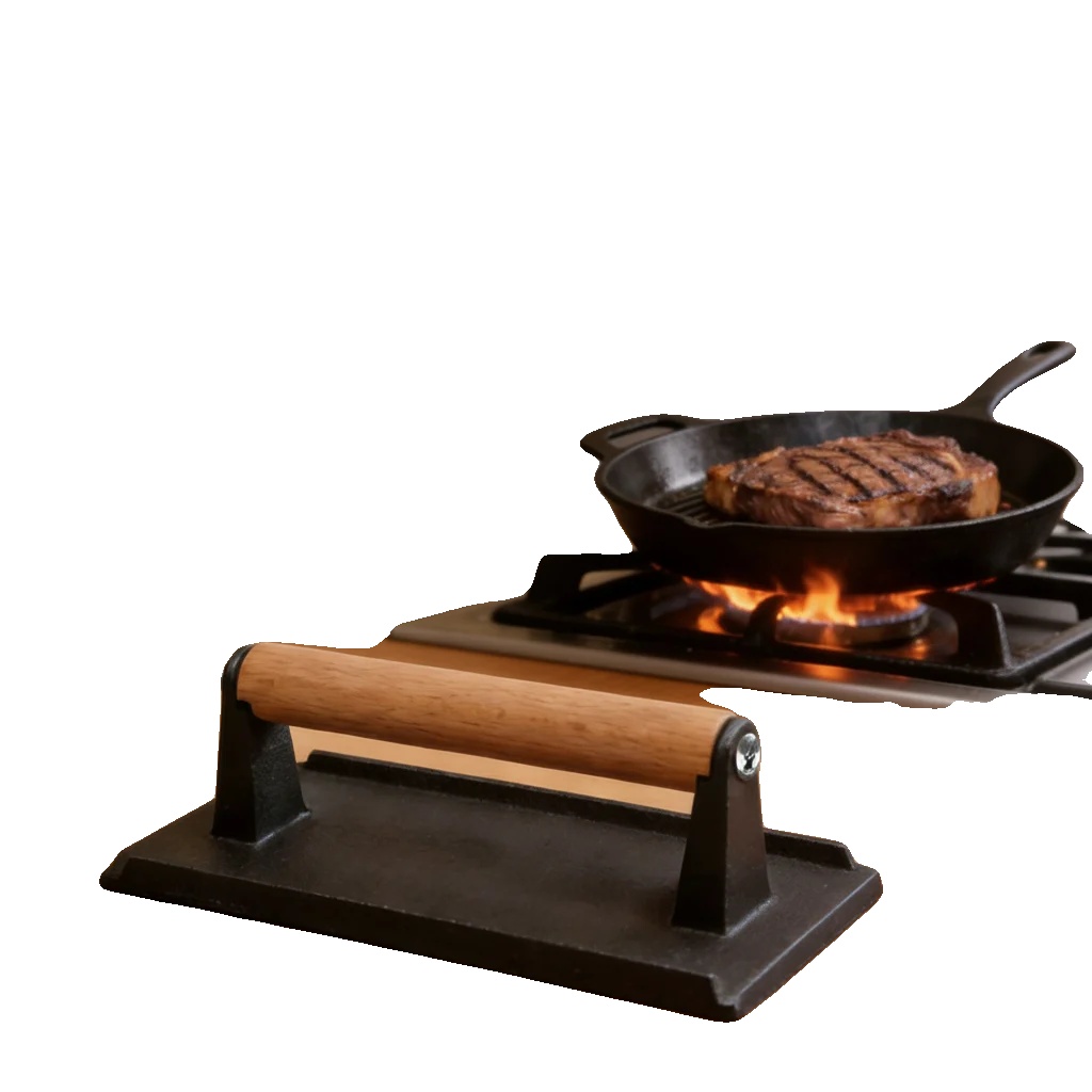 Fleischpresse, Gusseisen, 1 Kg, 2110,5 Cm, Umweltfreundlich, Holzgriff