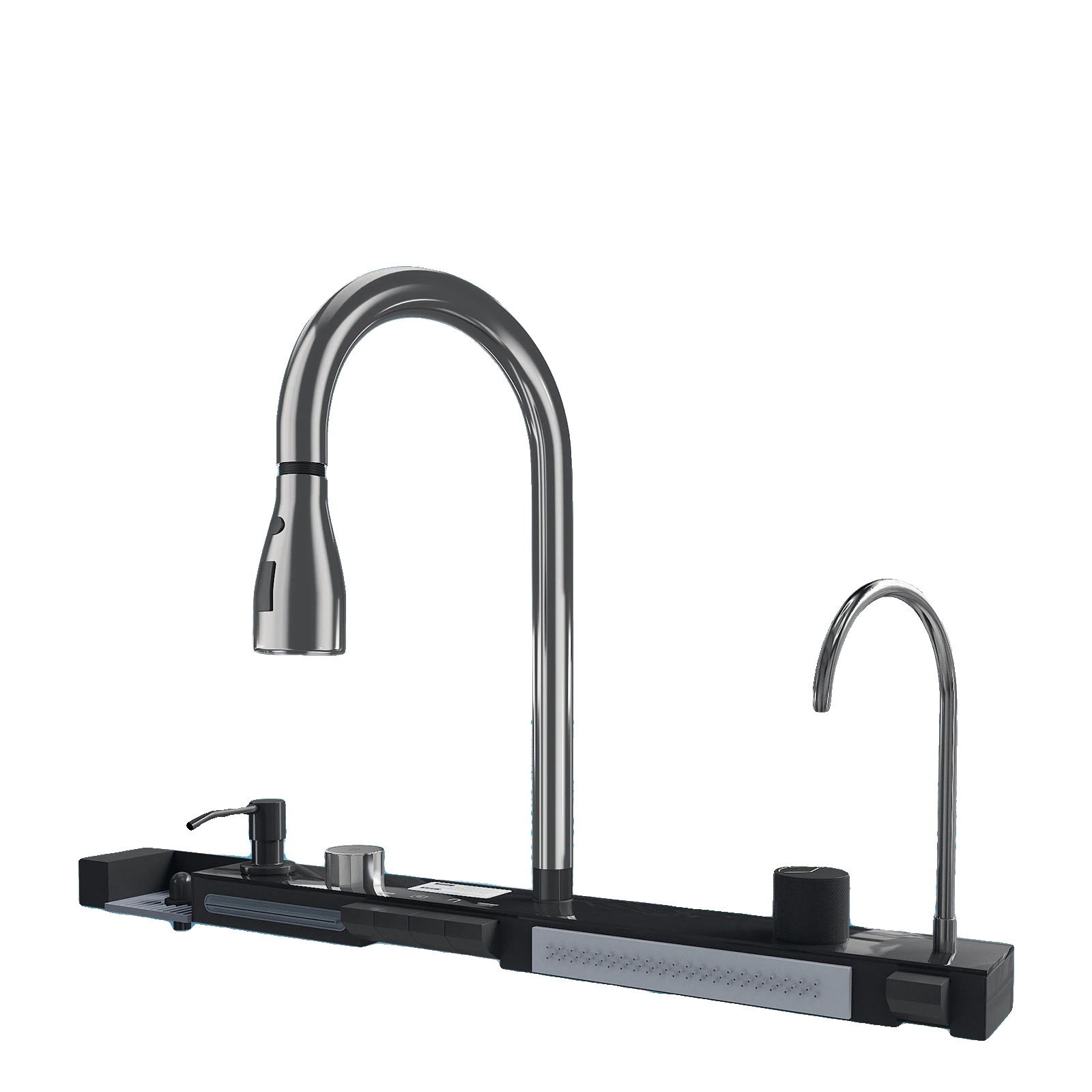 Küchenspüle, Einzelbecken, Hygienisches Design, Schwarz