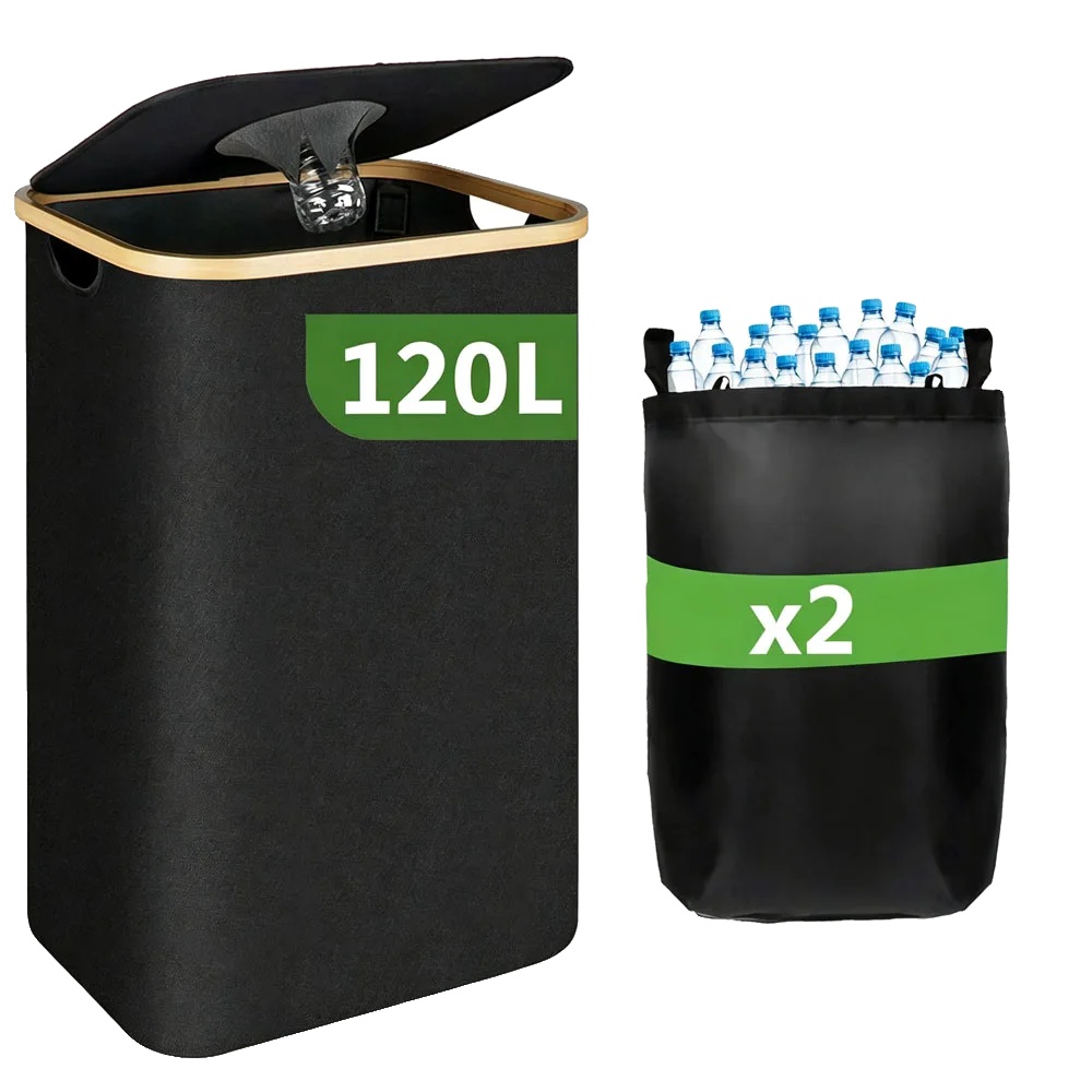 Recyclingbehälter, Große Kapazität, Geruchsdichtes Design, Schwarz