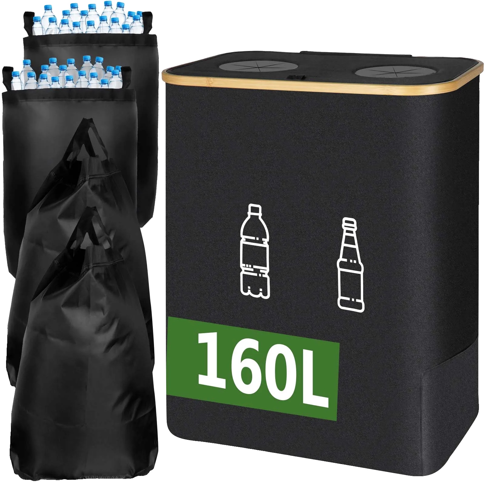 Lagerbehälter, 160l Kapazität, Abnehmbare Waschbare Taschen, Neu 160l(pfe)