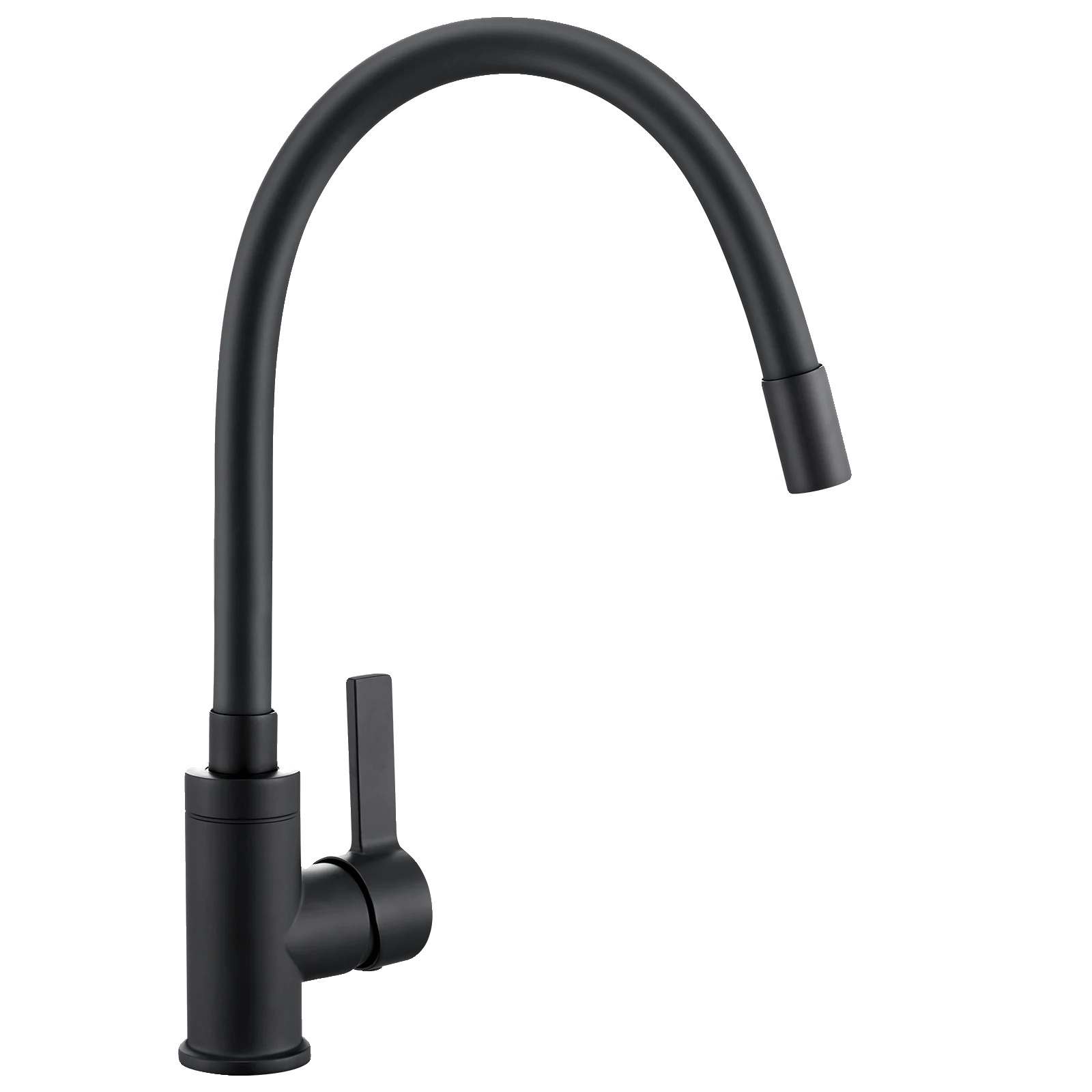 Küchenarmatur, Flexibler Hals, Wassersparendes Design, Schwarz, G3/8