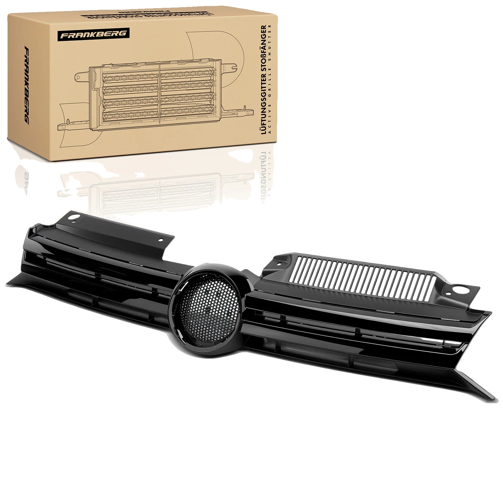 Kühlergrill, Eisenmaterial, Kompatibel Mit Frontinstallation, Geeignet Für Verschiedene Modelle, Farbe Schwarz, Oem-nr. 5k0853651alqwa