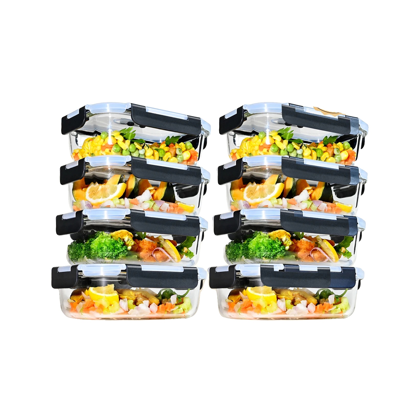 Lebensmittelaufbewahrungsbehälter, Auslaufsicher, Bpa-frei, 8x640ml, M