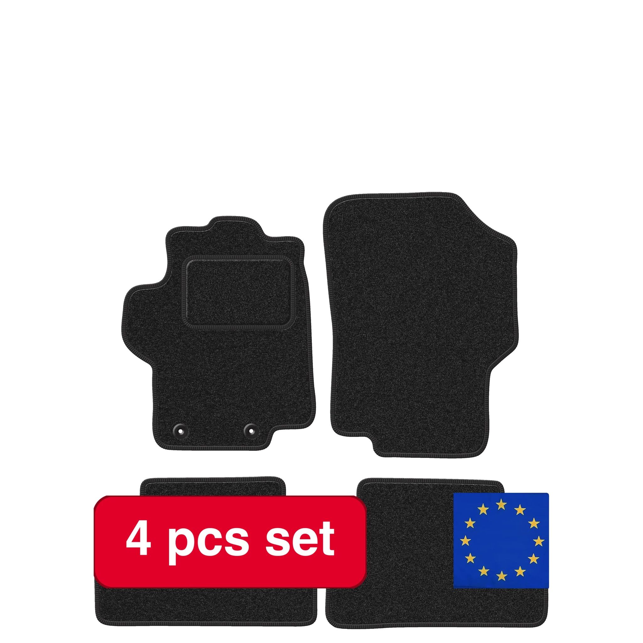 Autoteppiche, Maßgeschneidert Für Peugeot 1007, Langlebige Synthetische Faser, Schwarz