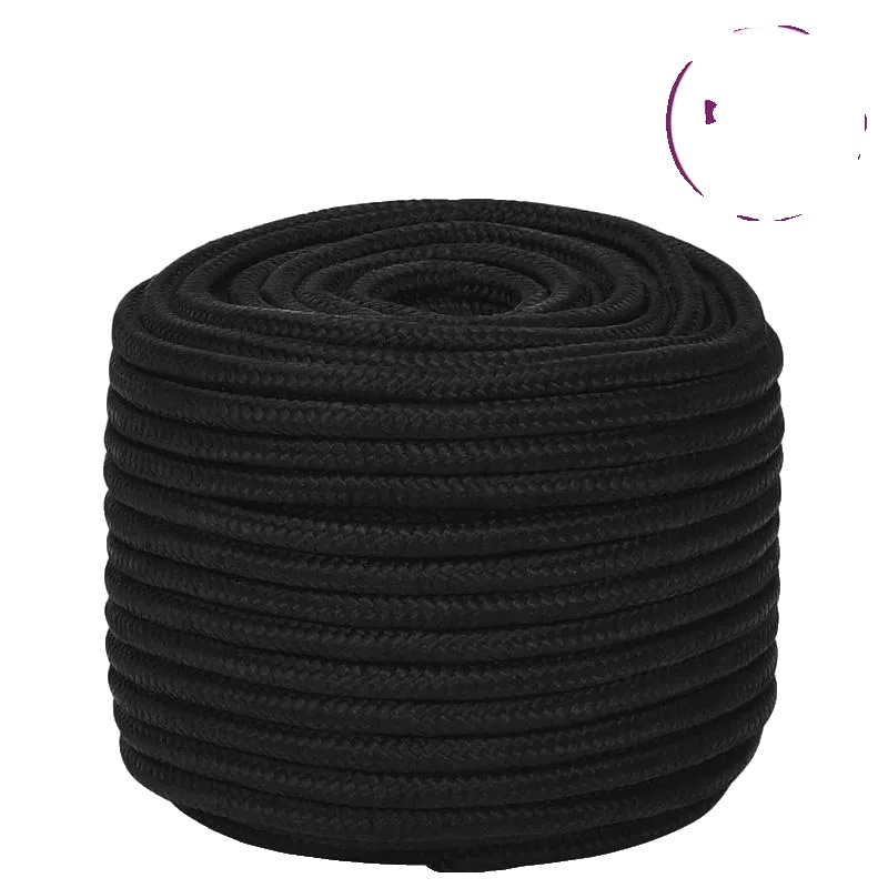 Arbeitsseil, Langlebiges Polyester, Vielseitig Für Den Außeneinsatz, Schwarz