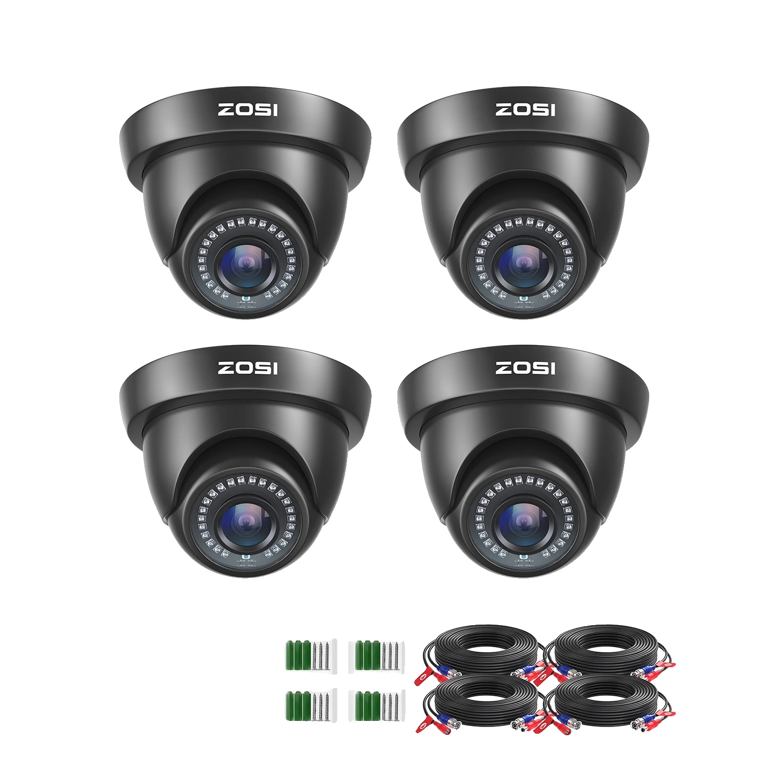 Dome-sicherheitskamera, 1080p Hd-auflösung, Nachtsichtfähigkeit, Schwarz, 220v-240v Eu Stecker-a