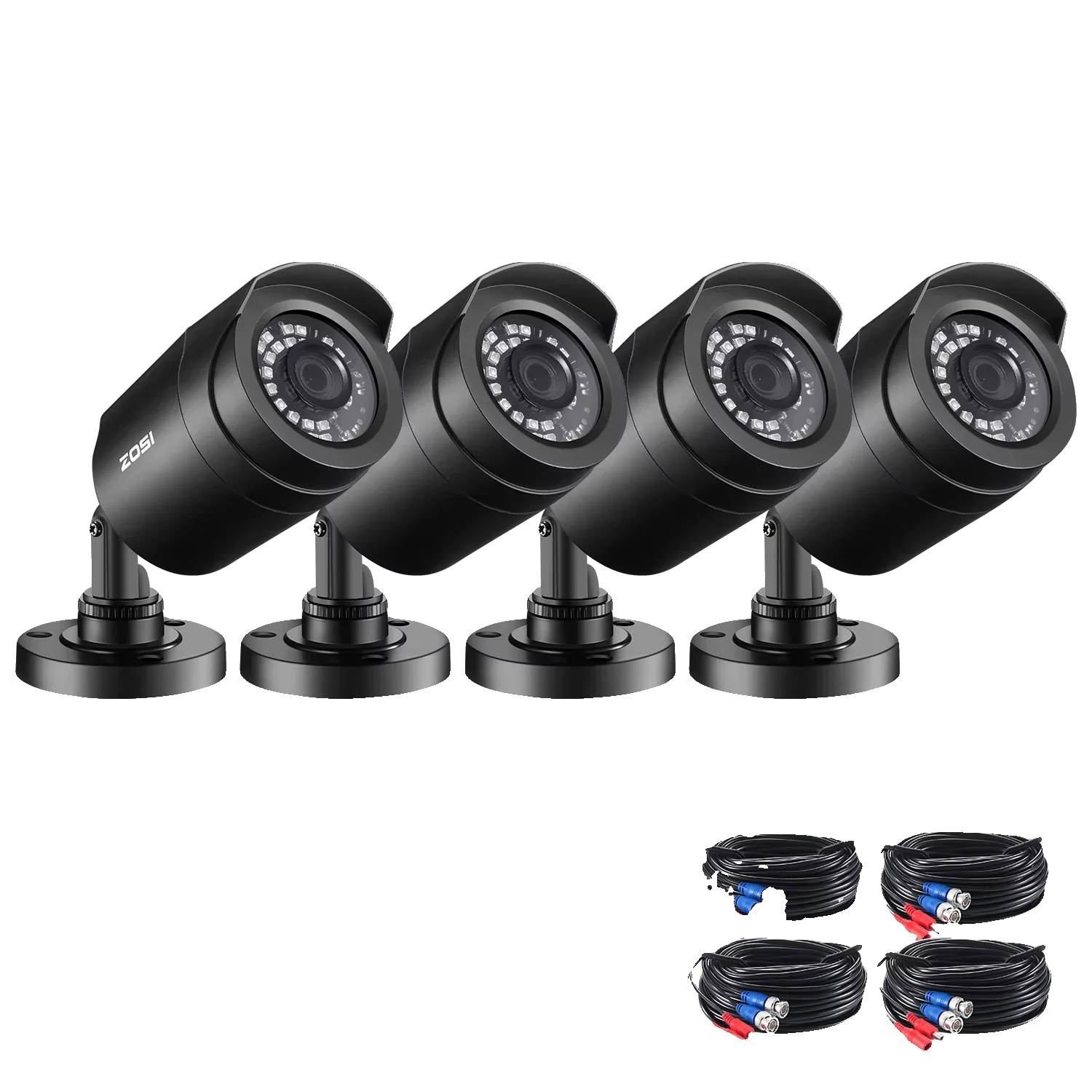 Sicherheitskamera, 1080p Hd-auflösung, Nachtsichtfähigkeit, 4pack