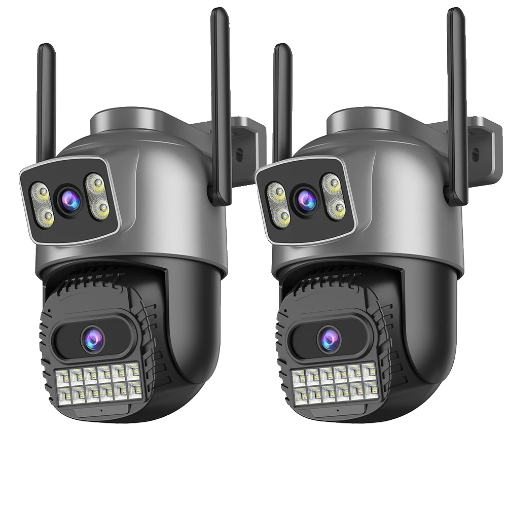 Sicherheitskamera, 8mp Hochauflösung, Ki-menschenerkennung, 10mp 2-linsen Kamera, Eu Stecker-a