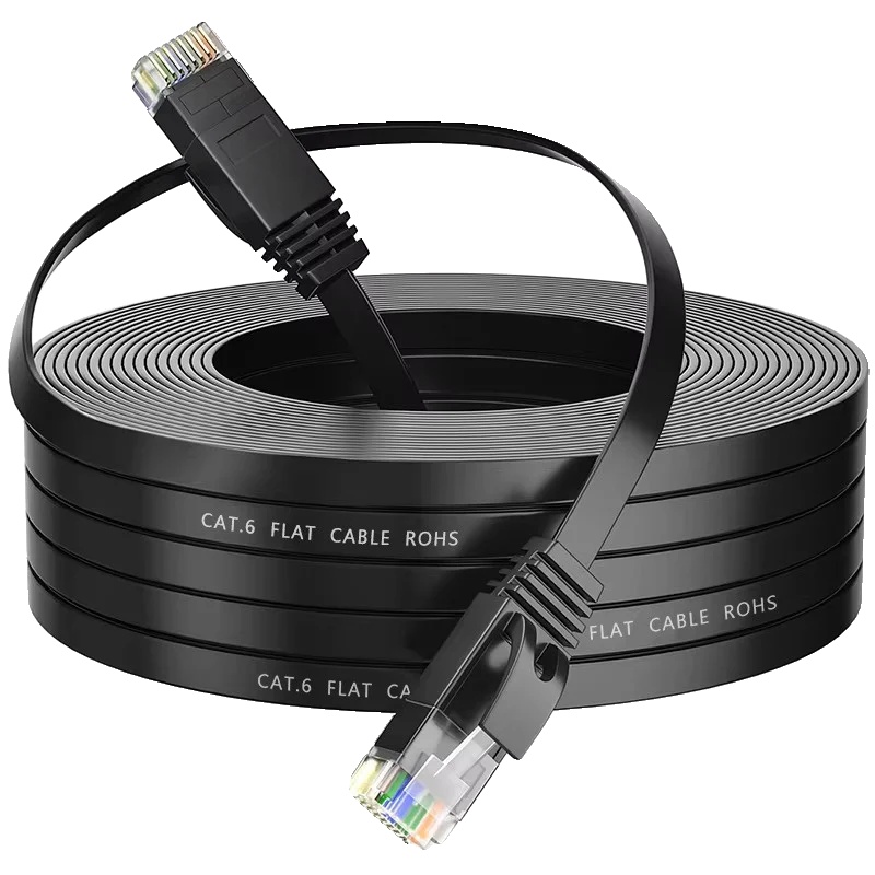 Ethernet-kabel, Cat 6, Hochgeschwindigkeitsleistung, Schwarz, 1m