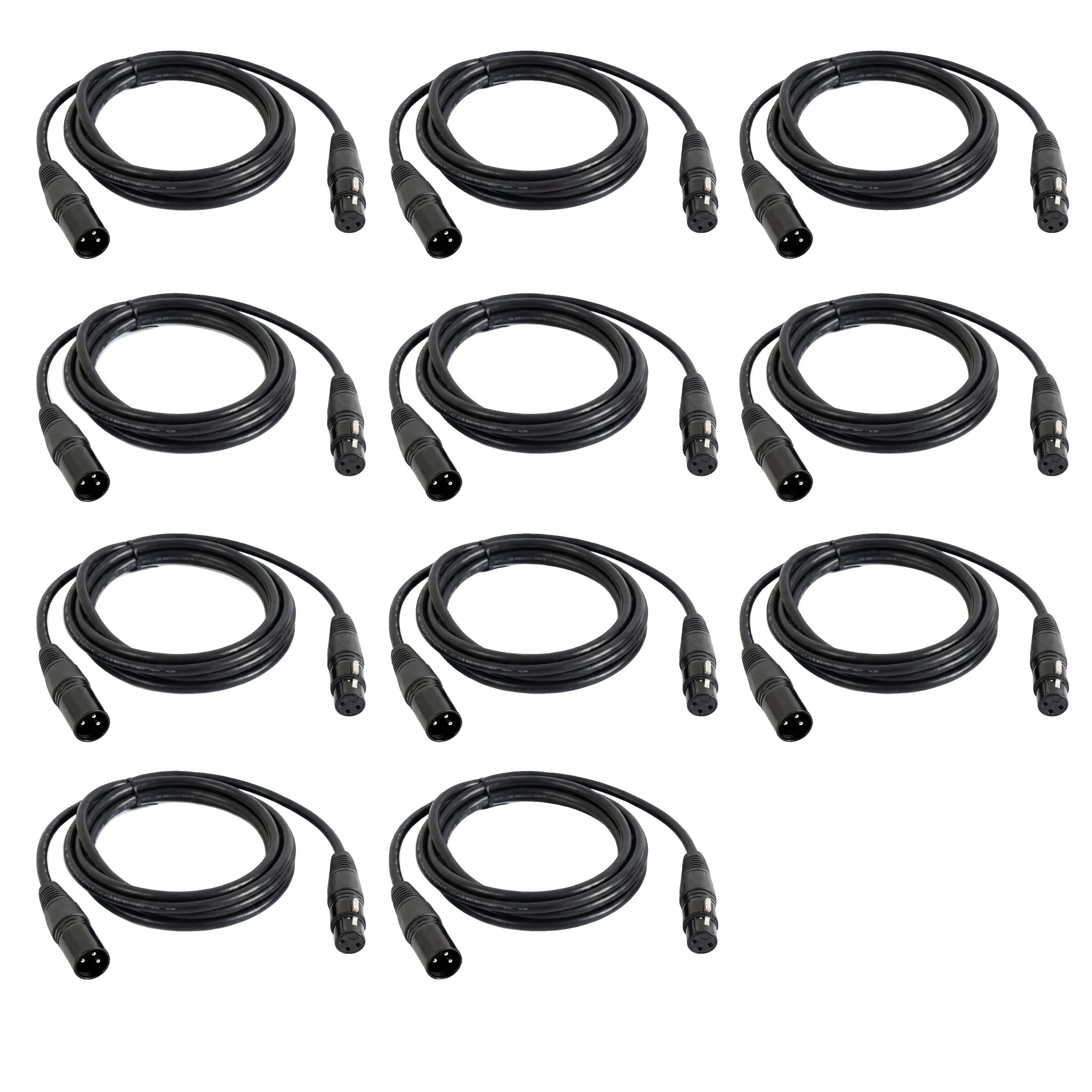 Audiokabel, Xlr Männlich-weiblich, Dm512 Modell, 10stk, 2m