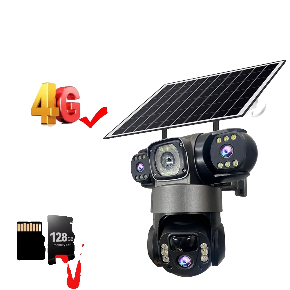 Überwachungskamera, 15mp Auflösung, Nachtsichtunterstützung, 4g Solar-kamera Hinzufügen 128g
