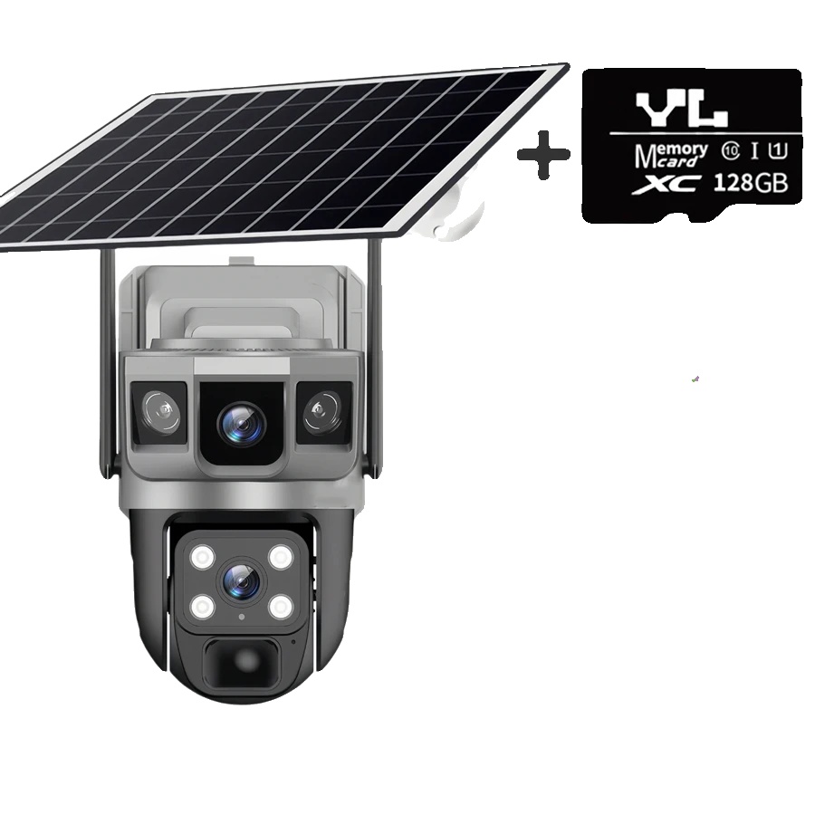 Solarbetriebene Ip-kamera, 12mp, 4g-konnektivität, 4g Kamera Hinzufügen 128g Karte, Typ-c, Pal