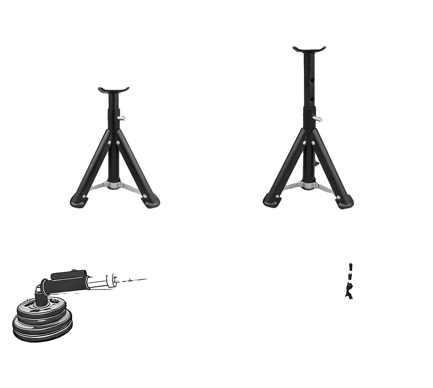 Langhantelständer, Verstellbare Höhe Von 11" Bis 14,5", Unterstützt 800 Lbs, Stabiler Stahlrahmen, Kompaktes Design, Multifunktionale Verwendung
