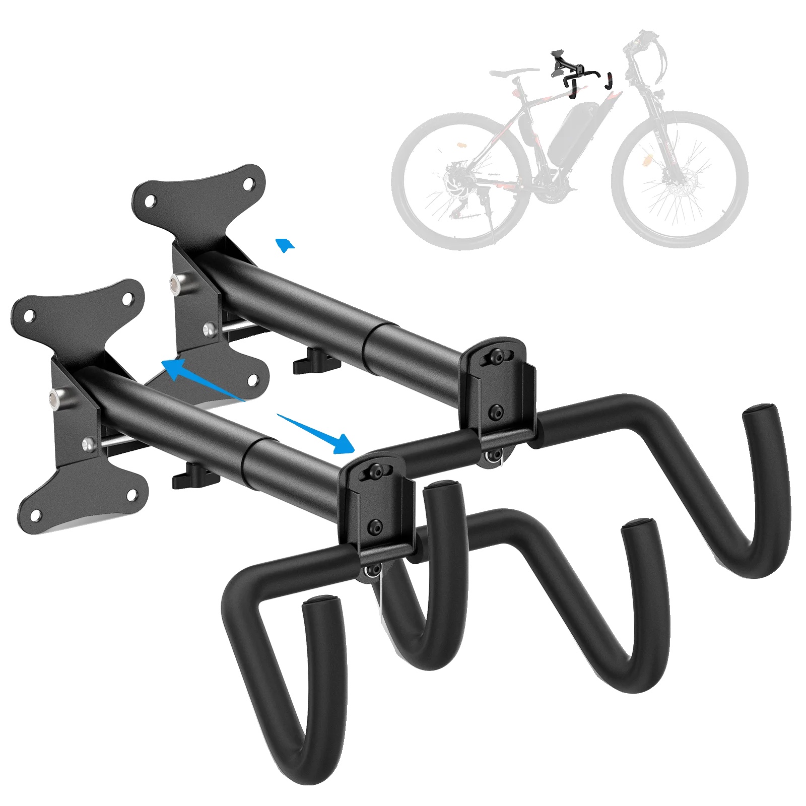 Fahrradträger, 60 Kg Tragfähigkeit, Faltbares Design, Schwarz