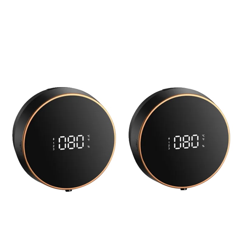 Seifenspender, Berührungsloser Infrarotsensor, Wandmontiertes Design, 2 Stück Schwarz