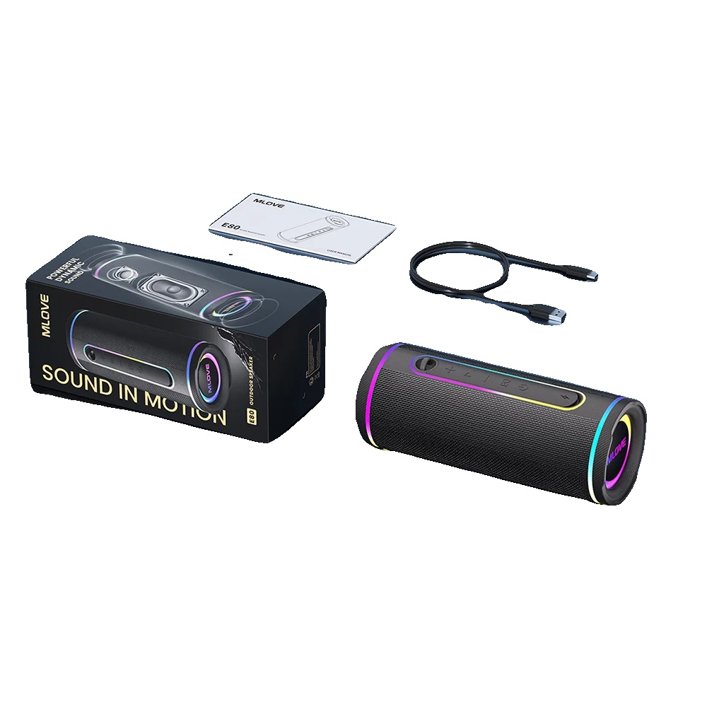 Tragbarer Bluetooth-lautsprecher, 30w Ausgang, Wasserdicht Ipx7, Schwarz