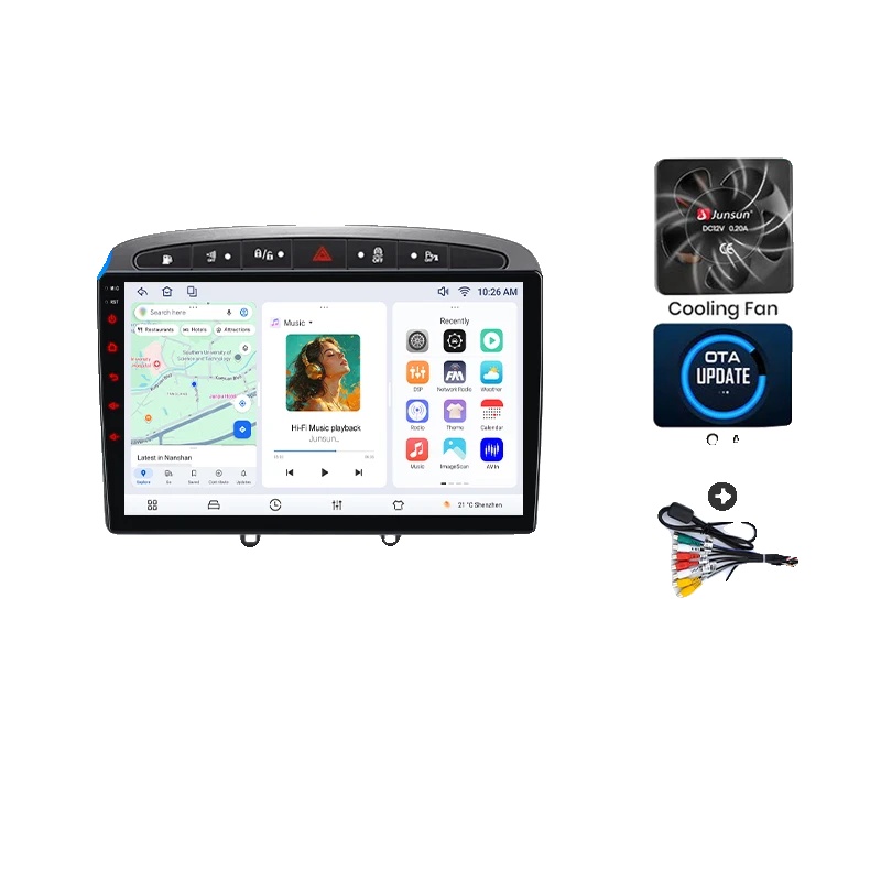 Carplay, Touchscreen, Multimedia-player, Kompatibel Mit Peugeot 308 / 308 Sw Mk1 (t7) / Rcz / 408 2007-2015, Integrierter, V7 (6gb-128gb) - B
