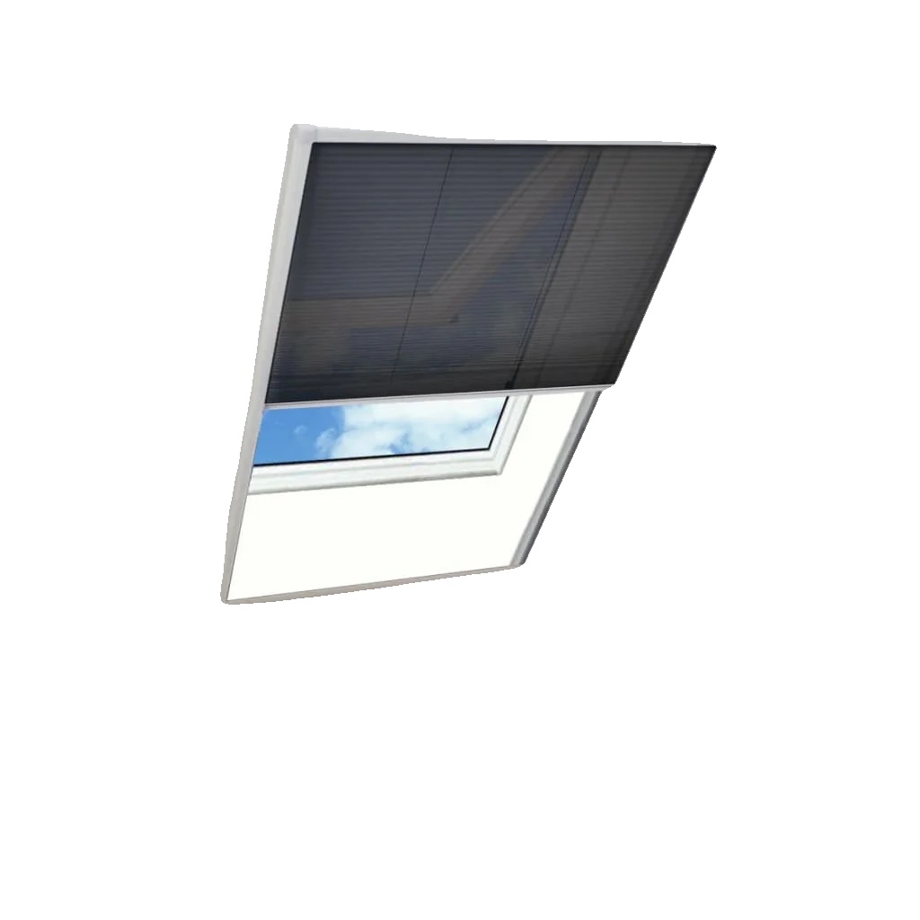 Faltbares Insektenschutzgitter, Aluminium, Magnetverschluss, Schwarz