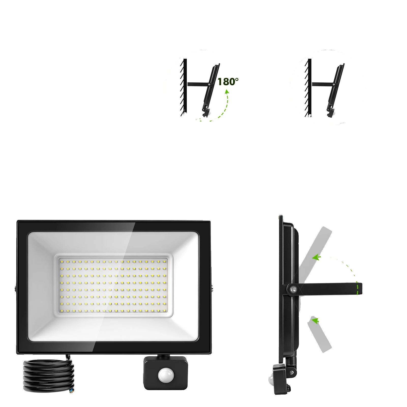 Led-flutlicht, Bewegungsmelder, Wasserdicht, 150w, 6500k-a, 2pcs