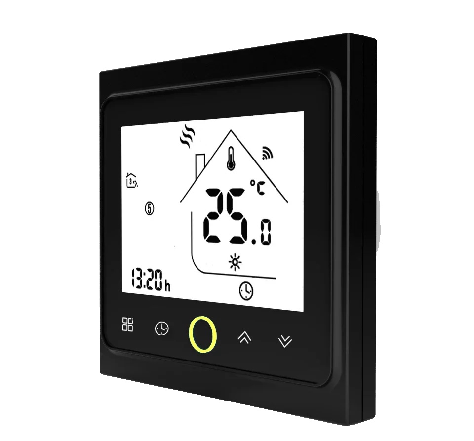 Thermostat, Wi-fi-steuerung, Sprachkompatibilität, Schwarz, Wasserheizung Wifi