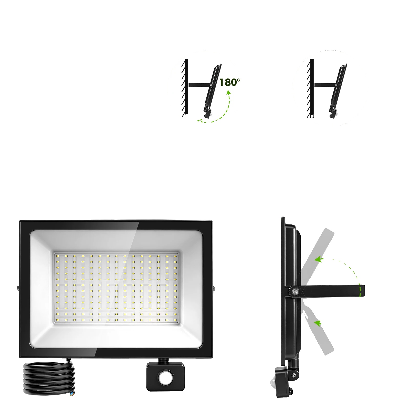 Led-flutlicht, Bewegungsmelder, Wasserdicht, 200w-a, 6500k-b, 2pcs-a