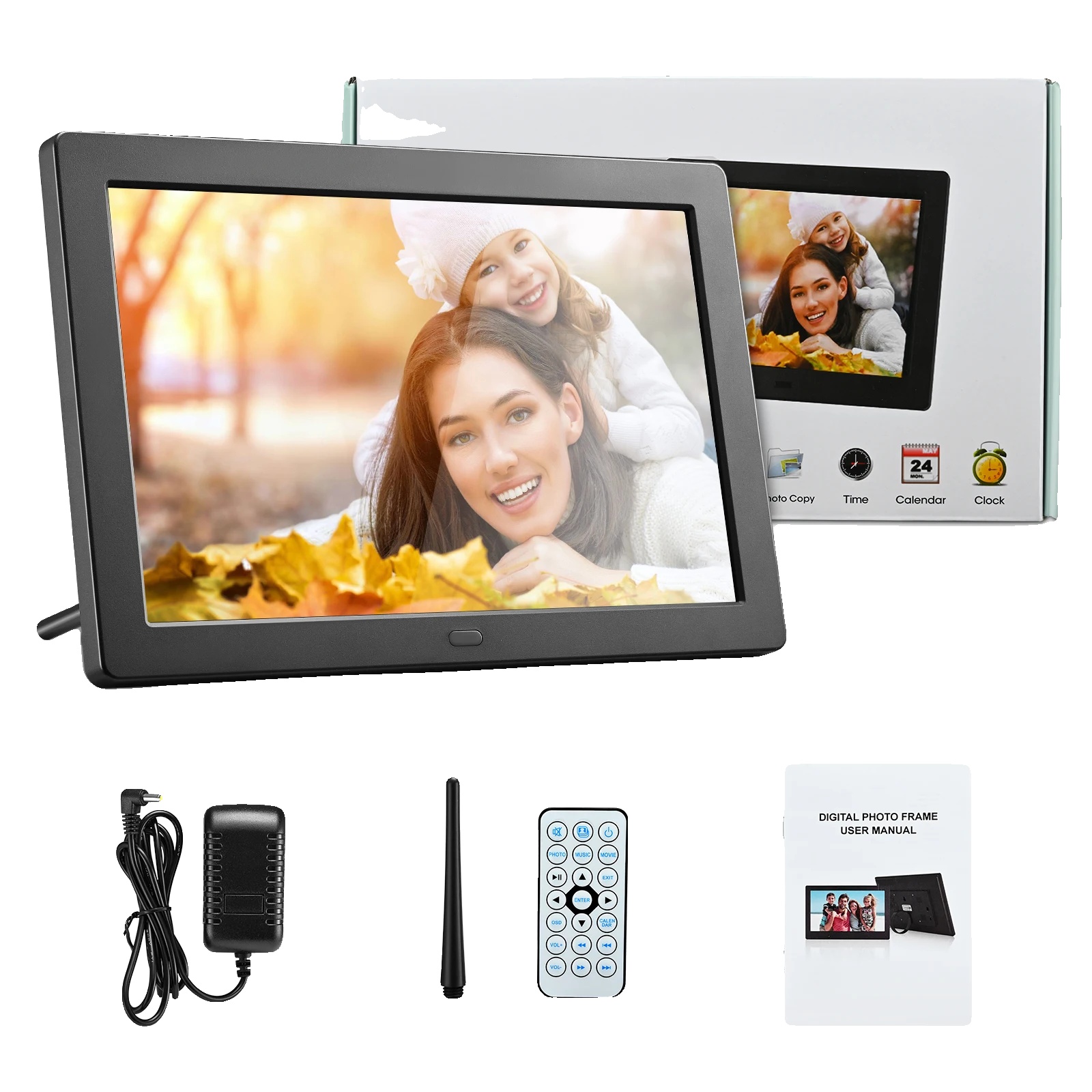Digitaler Bilderrahmen, Ips-display, Fernbedienung, 8 Zoll
