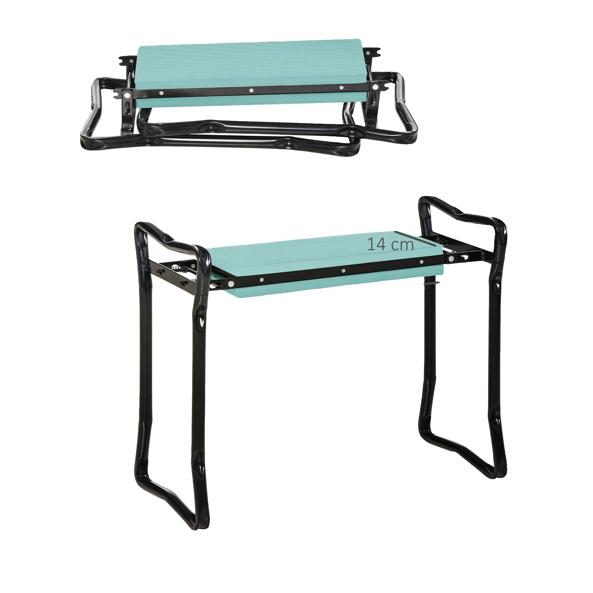 Kniefallbank, Ergonomisches Design, Zusammenklappbar Für Einfache Aufbewahrung, Schwarz