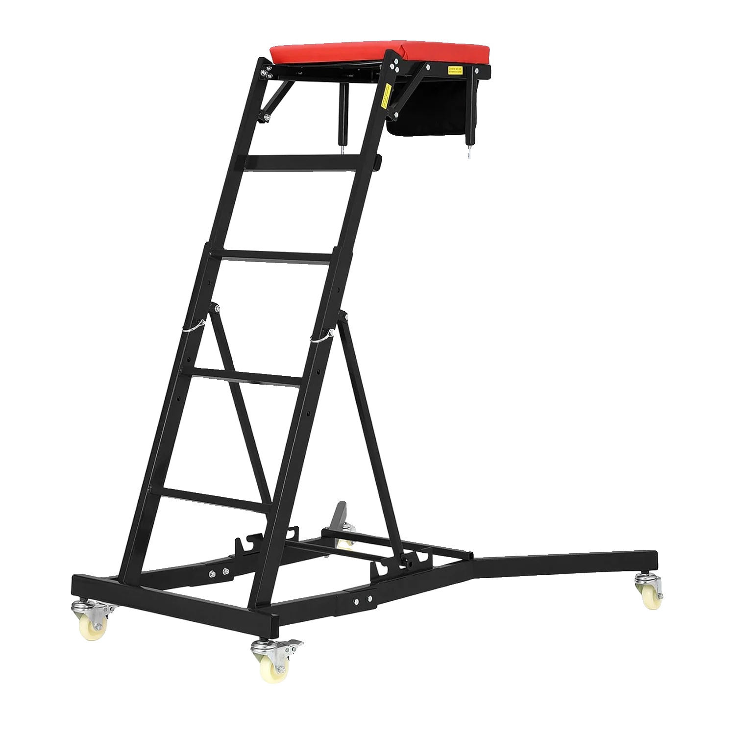 Mechanikkriecher, Verstellbare Länge, Verriegelbare Räder, Schwarz
