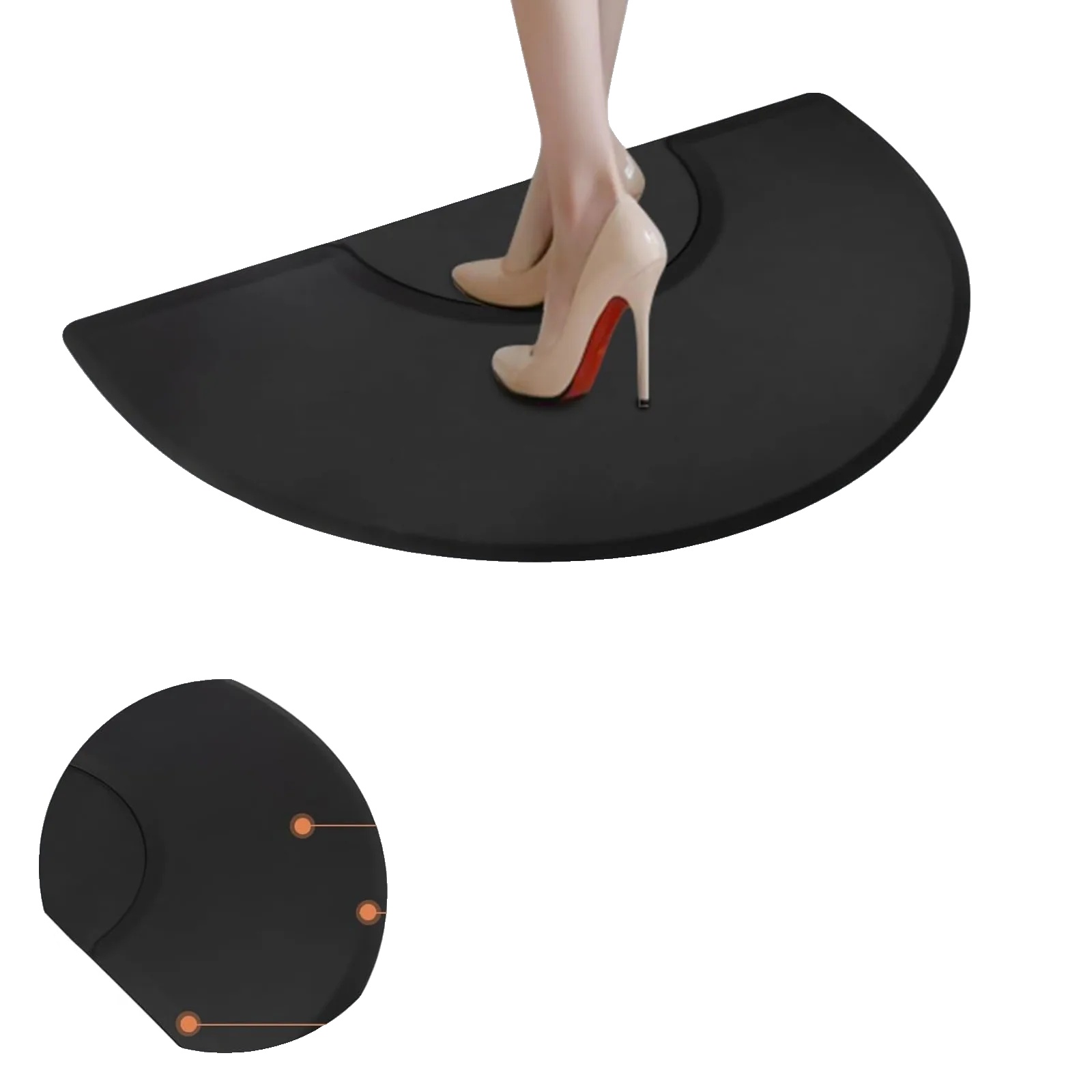 Salonbodenmatte, Pvc-material, 3ft X 5ft Abmessungen, Faserfüllung, Geflochtenes Design, Wasserdichte Eigenschaft