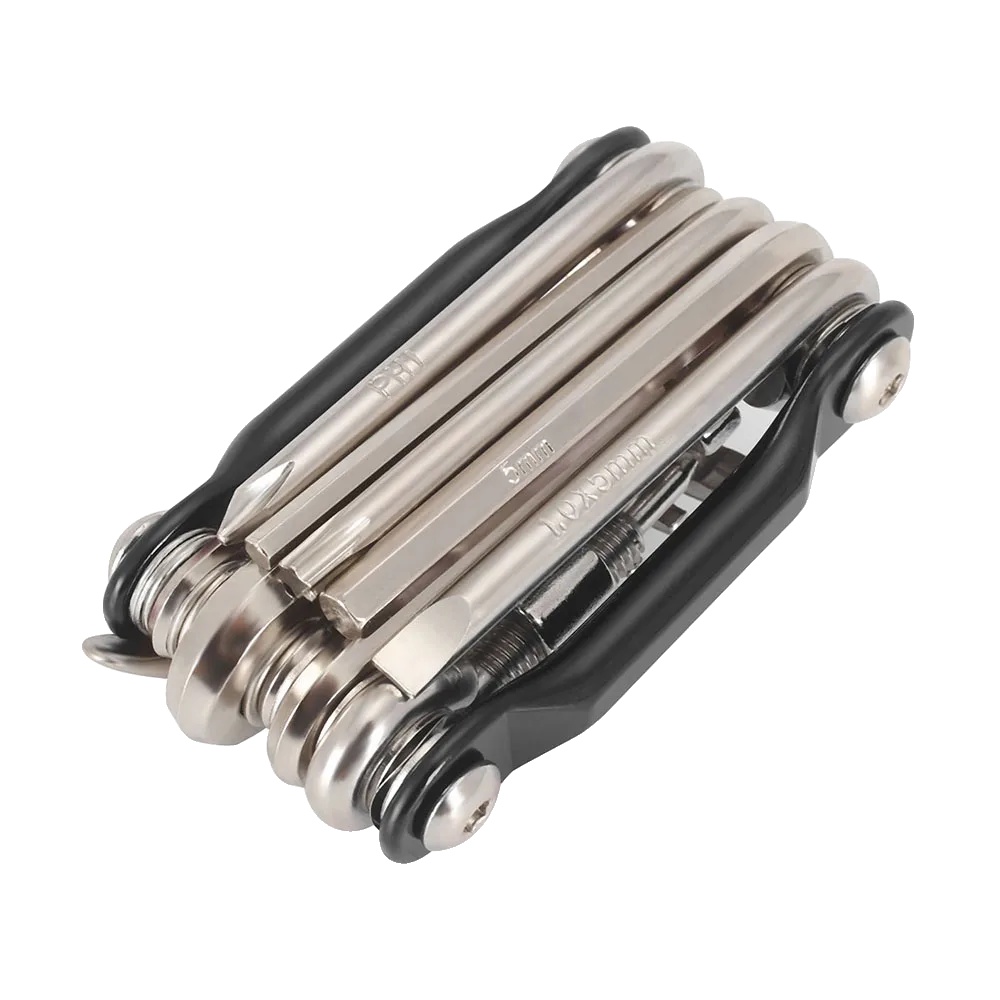 Fahrrad-multitool, 11-in-1-funktionalität, Tragbares Design, Schwarz