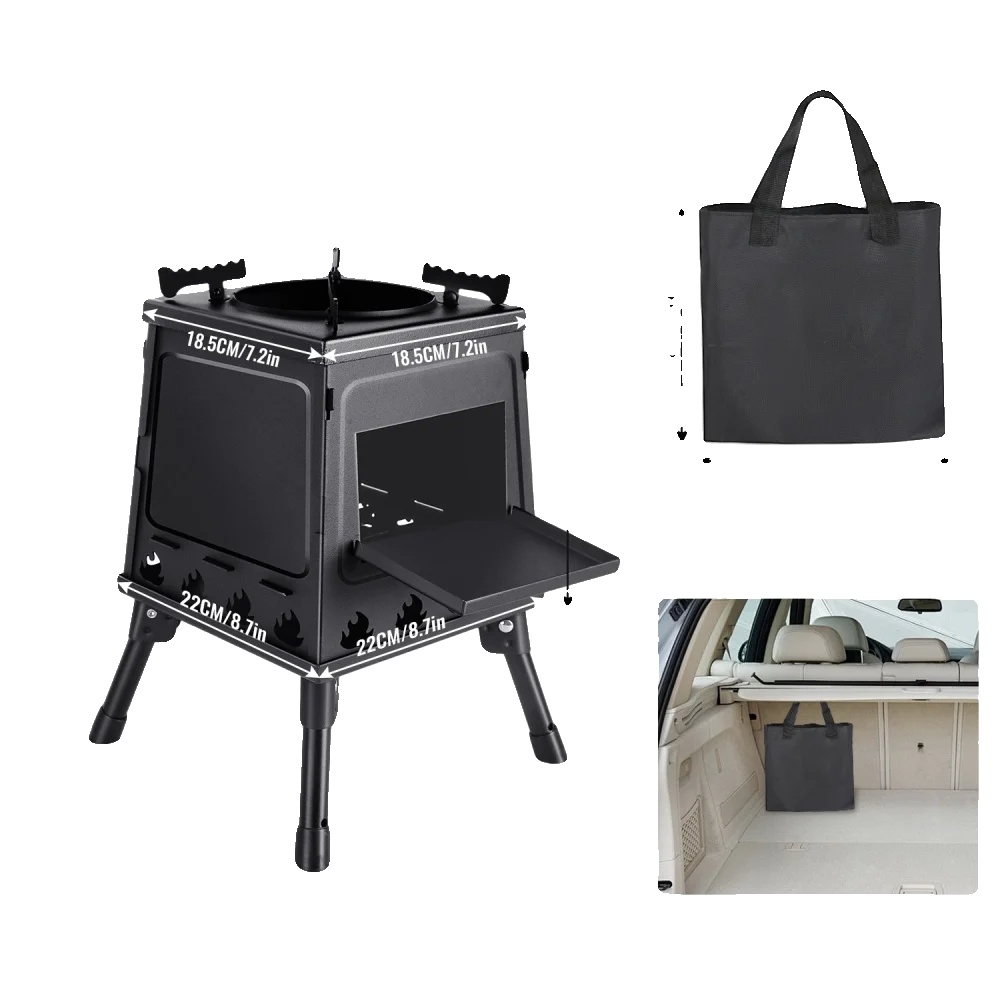 Campingkocher, Tragbares Design, Mehrkraftstofffähigkeit, Schwarz