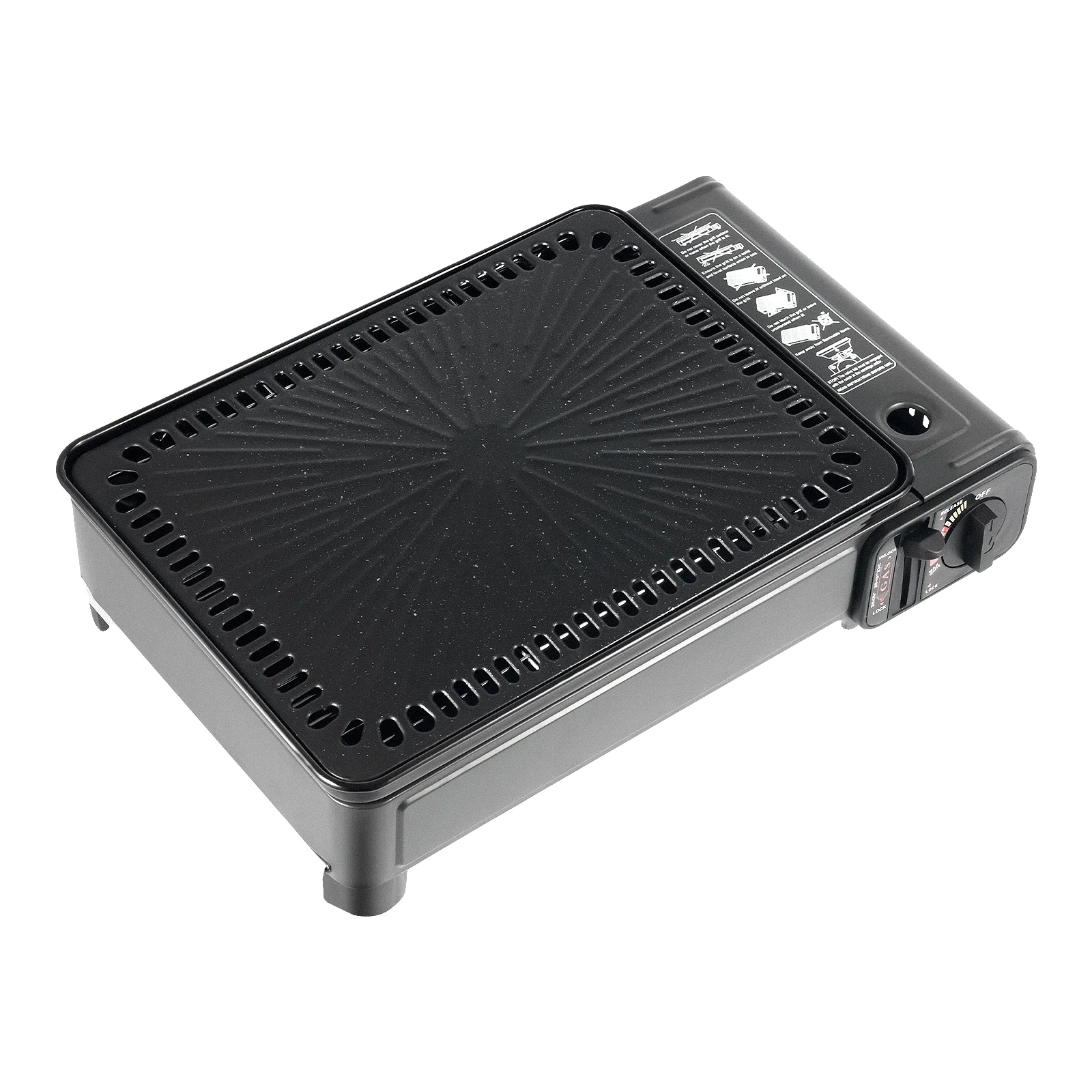 Campinggrill, Tragbares Design, Effiziente Heizung, Schwarz