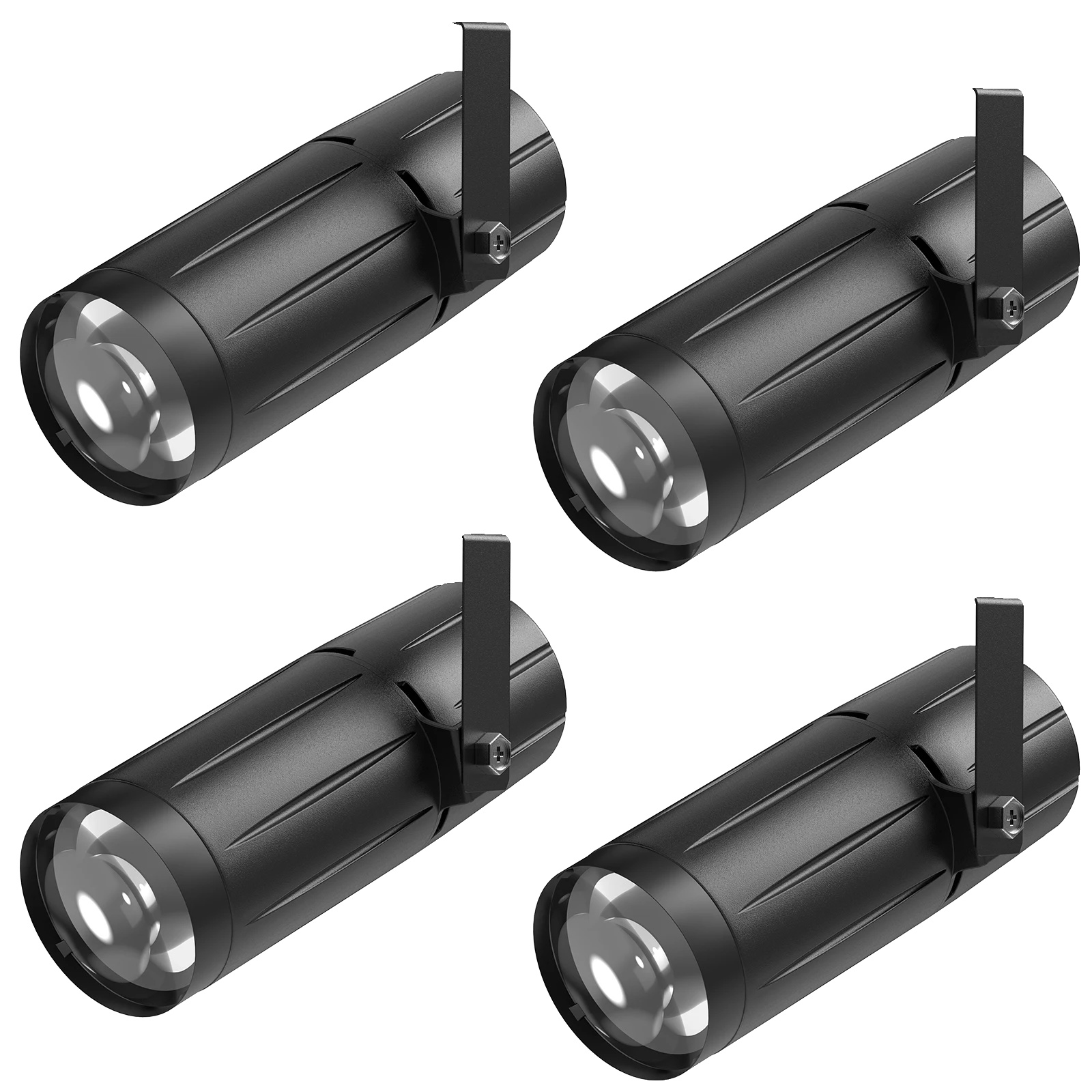Pinspot-licht, Verstellbarer Winkel, Kompaktes Design, 4stück, Eu-stecker