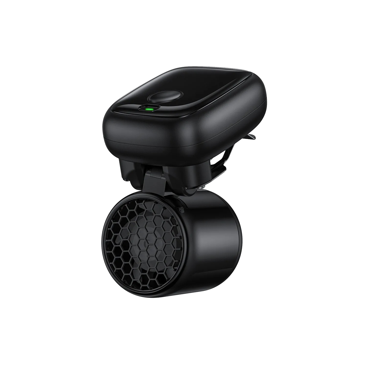 Mini Tragbarer Clipventilator, 3-stufig Einstellbar, Wiederaufladbar Über Usb-c, Schwarz